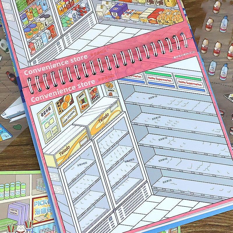 Sticker 3D escenario Market