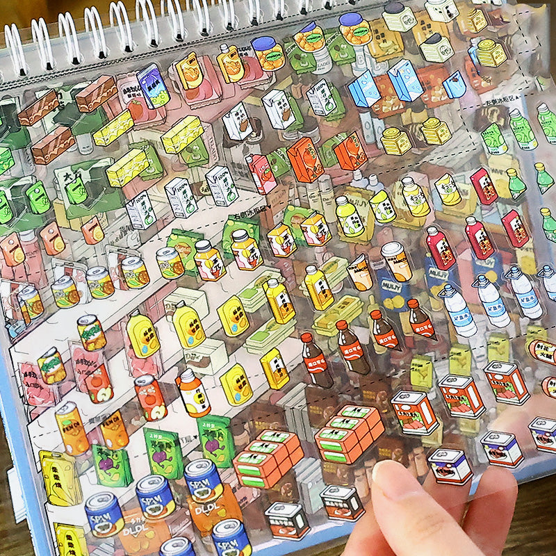 Sticker 3D escenario Market